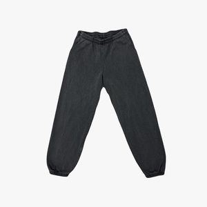 POSH43 - VINTAGE BLACK GARMENT DYE HEAVY FLEECE SWEATPANT